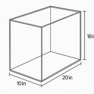 15 Gallon Tall Nano Aquarium (20×10×18)