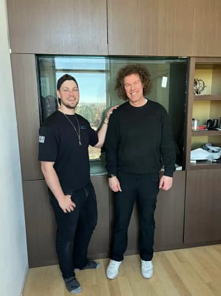 benjamin-with-client custom wholesale aquarium