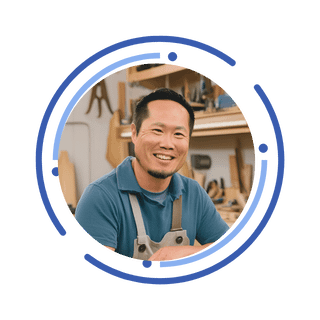 Blue Minimalist Professional Instagram Profile Picture dave custom aquarium owner